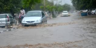 जोधपुर के शेरगढ में सड़को पर पानी भरा