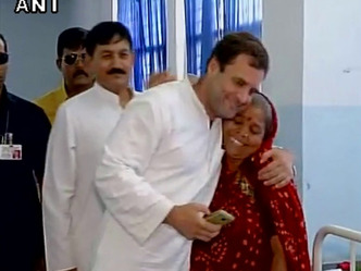 ऊना पीड़ितों से मिले राहुल गांधी