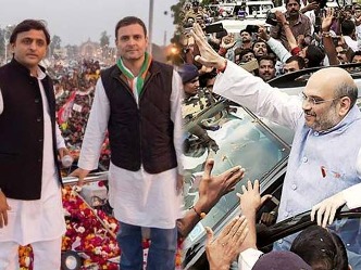 आज इलाहाबाद में दिग्गजों के रोड शो