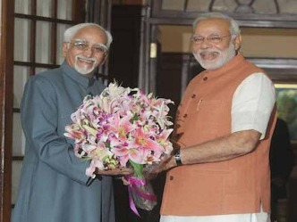 बर्डथे विश PM मोदी ने उपराष्ट्रपति हामिद अंसारी के जन्मदिन पर बधाई दी
