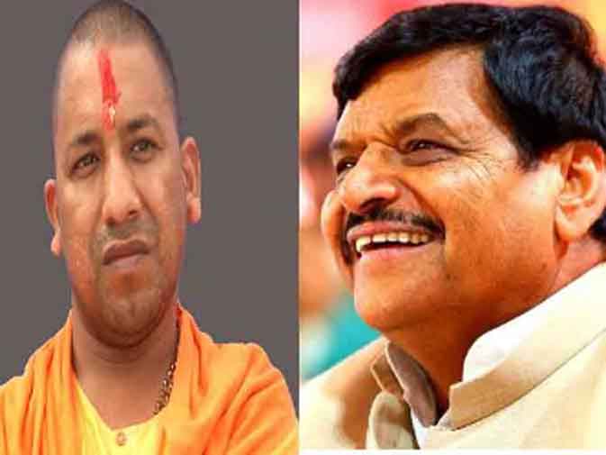 योगी परिक्रमा अपर्णा के बाद CM से मिलने पहुंचे शिवपाल और उनके बेटे