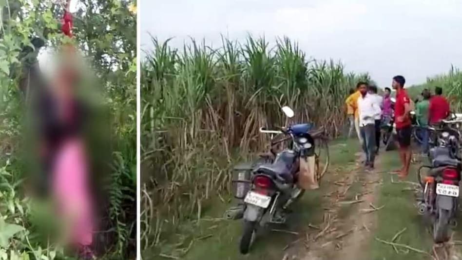 लखीमपुर खीरी में बुधवार शाम दो सगी बहनों के रेप के बाद शव एक पेड़ से लटके मिले