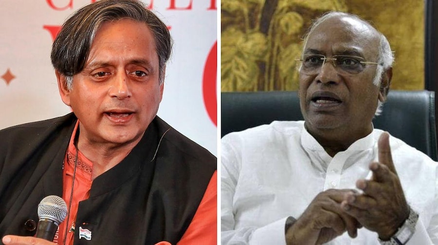 Congress president nomination: थरूर, खड़गे और त्रिपाठी ने किया नामांकन