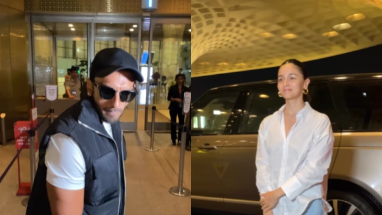 रॉकी और रानी की प्रेम कहानी के प्रमोशन के दौरान आलिया भट्ट व राणवीर सिंह कैजुअल लुक में हुए एयरपोर्ट पर स्पॉट।