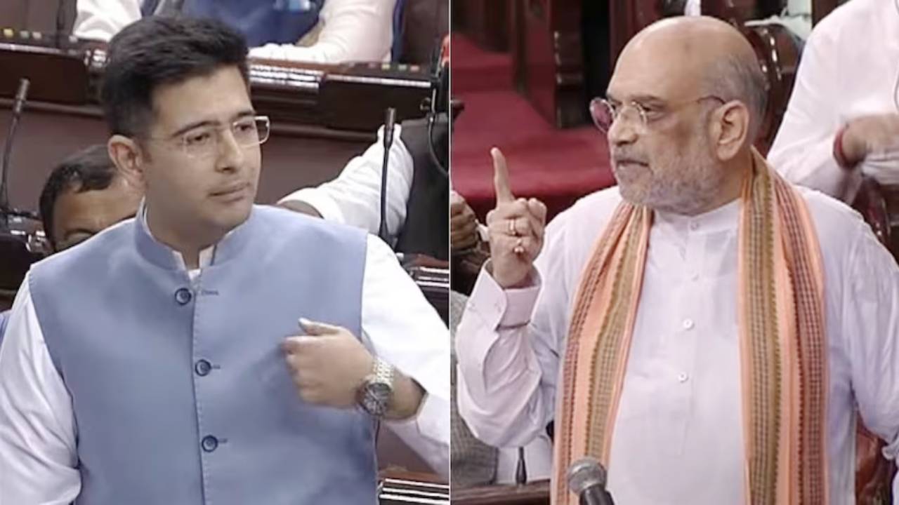 गृहमंत्री अमित शाह ने राघव चड्‌ढा पर साधा निशाना, फ्रॉड करने के लगाए आरोप, प्रिविलेज कमेटी से जाँच की मांग