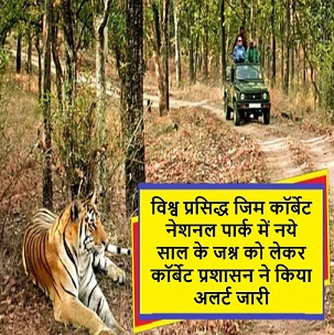 विश्व प्रसिद्ध जिम कॉर्बेट नेशनल पार्क में नये साल के जश्न को लेकर कॉर्बेट प्रशासन ने किया अलर्ट जारी