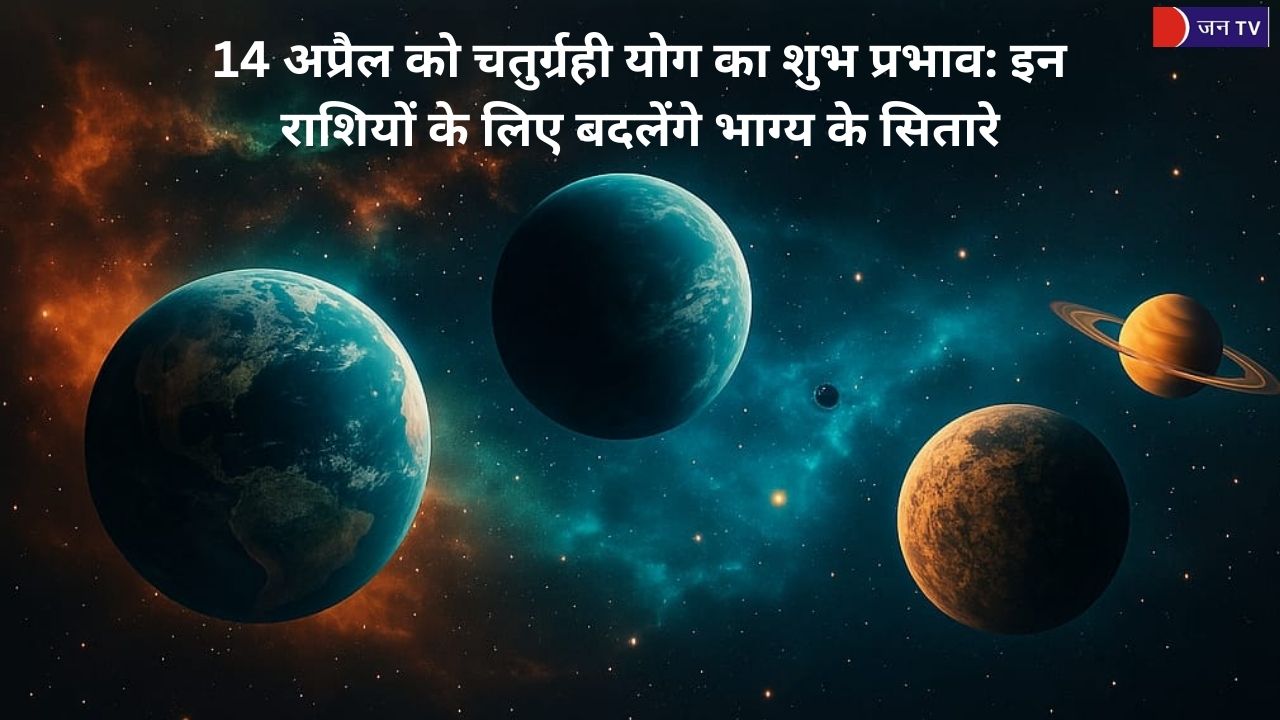 14 अप्रैल को चतुर्ग्रही योग का शुभ प्रभाव: इन राशियों के लिए बदलेंगे भाग्य के सितारे