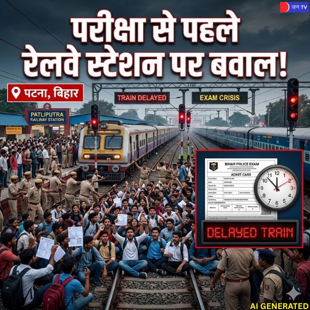बिहार पुलिस परीक्षा से पहले हंगामा: पटना के पाटलिपुत्र स्टेशन पर छात्रों ने रोकी ट्रेनें