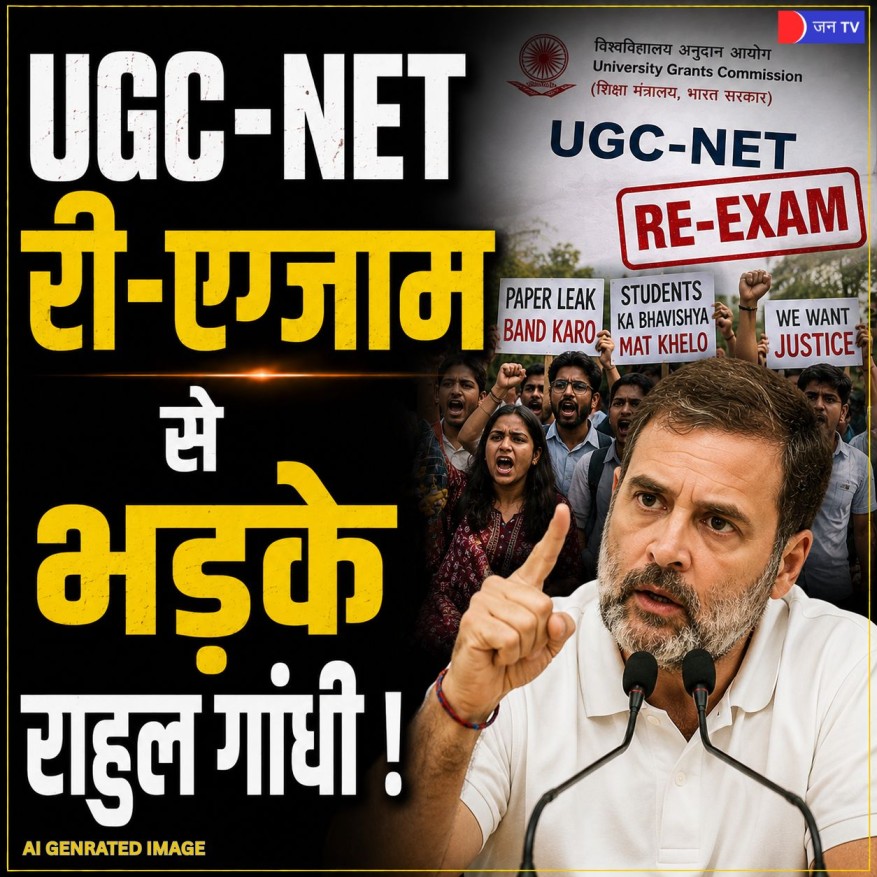 UGC-NET री-एग्जाम पर राहुल गांधी का मोदी सरकार पर हमला, बोले- NTA की गलती की सजा छात्रों को क्यों?