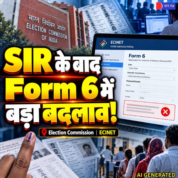 SIR पूरा होने वाले राज्यों में Form 6 से हटाई गई अतिरिक्त घोषणा, ECINET पर हुआ बदलाव