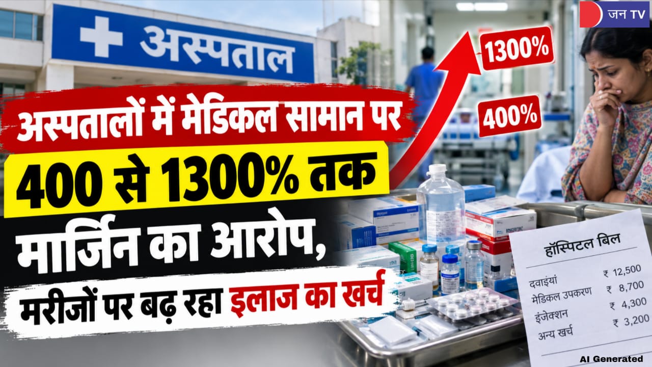 अस्पतालों में मेडिकल सामान पर 400 से 1300% तक मार्जिन का आरोप, मरीजों पर बढ़ रहा इलाज का खर्च