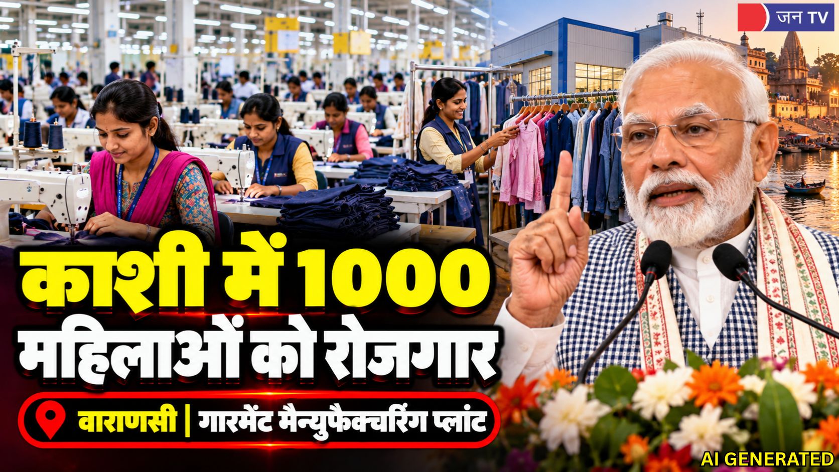 वाराणसी में अरविंद मिल्स के गारमेंट प्लांट का उद्घाटन, 1,000 महिलाओं को मिलेगा रोजगार