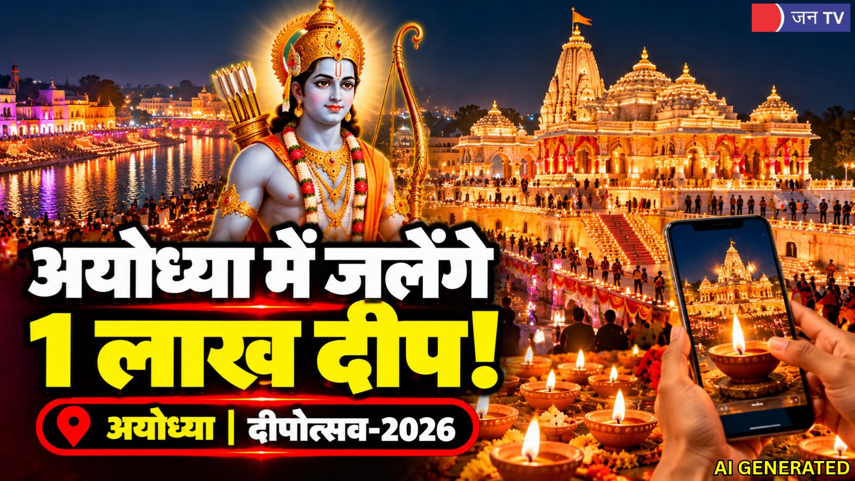 अयोध्या दीपोत्सव-2026: ‘श्री मंदिर’ ऐप से प्रज्वलित होंगे 1 लाख दीप, दुनिया भर के रामभक्त बनेंगे सहभागी