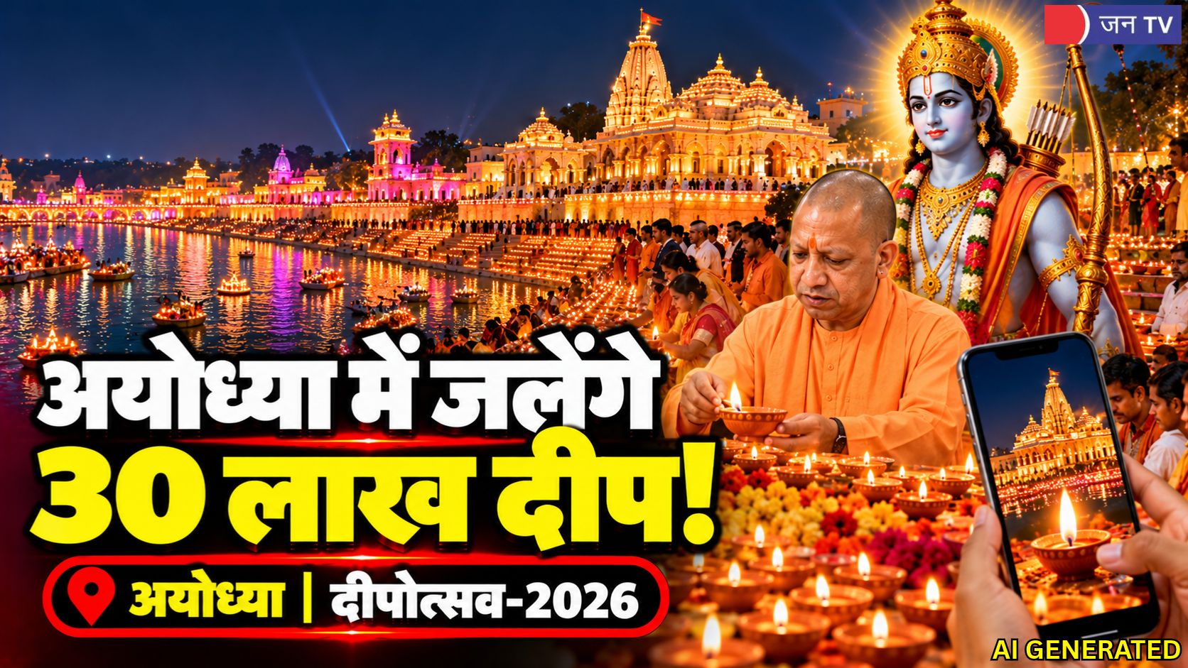 अयोध्या दीपोत्सव में जलेंगे 1 लाख डिजिटल दीप, दुनिया भर के रामभक्त बनेंगे सहभागी